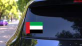 The United Arab Emirates Flag Sticker on a Rear Car Window (New) example