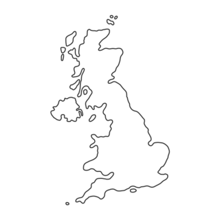 The United Kingdom Of Great Britain Outline Sticker