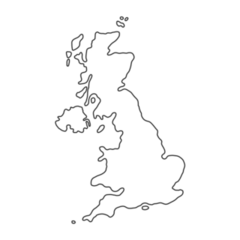 The United Kingdom Of Great Britain Outline Sticker