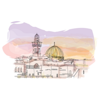 The Western Wall Jerusalem, Israel Sticker