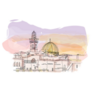 The Western Wall Jerusalem, Israel Sticker