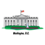 The White House In Washington, D.c.Illustration Sticker