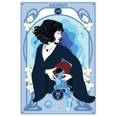 The Woman Who Represents Aquarius Sticker 