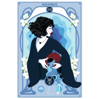 The Woman Who Represents Aquarius Sticker 