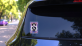 The Woman Who Represents Libra Sticker on a Rear Car Window (New) example