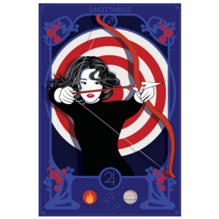 The Woman Who Represents Sagittarius Zodiac Sticker