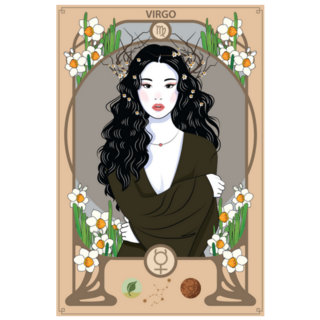 The Woman Who Represents Virgo Illustration Sticker