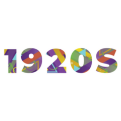 The Word 1920s Colorful Retro Sticker