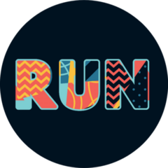The Word Run Marathon Concept Sticker