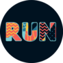 The Word Run Marathon Concept Sticker