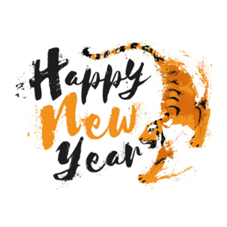 The Year Of The Tiger Happy New Year Sticker 
