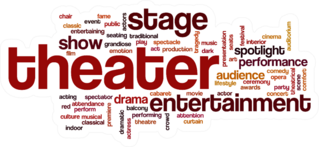 Theater Concept Word Cloud Sticker