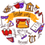 Theater Performance Decorative Icons Sketch Set Sticker