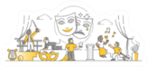 Theater Show Art Form With Acting Stage Sticker