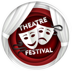 Theatre Festival Poster Circle Banner Sticker