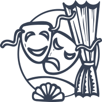 Theatre Masks Sticker