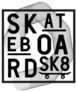 Theme Of Skateboarding Typography Sticker