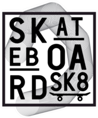 Theme Of Skateboarding Typography Sticker