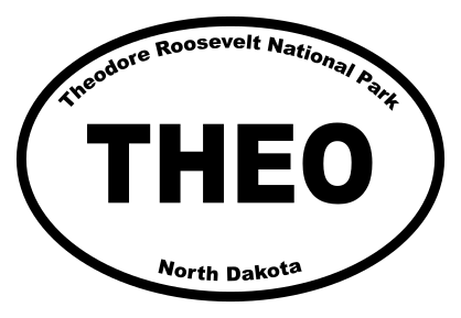Theodore Roosevelt National Park Oval Sticker