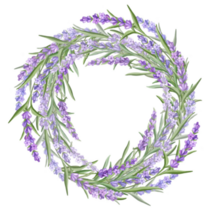 Thick Lavender Wreath Sticker