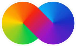 Thick Line Rainbow Infinity Sign Sticker