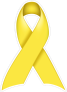 Thick Yellow Ribbon Die-Cut Sticker