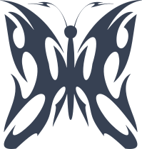 Thin Butterfly In Flames Sticker