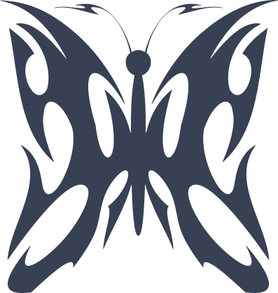 Thin Butterfly In Flames Sticker