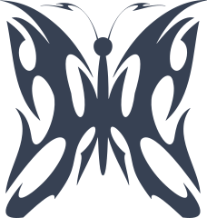 Thin Butterfly In Flames Sticker