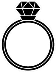 Thin Diamond Ring Sticker