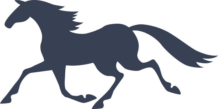 Thin Horse Running Sticker