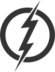 Thin Lightning In Circle Sticker