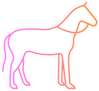 Thin Line Horse Sticker