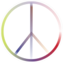 Thin Line Peace Sign Sticker