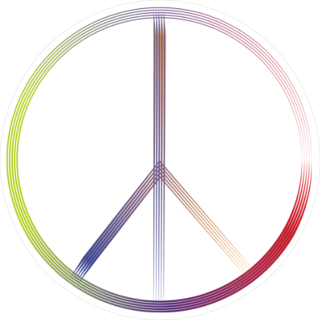 Thin Line Peace Sign Sticker