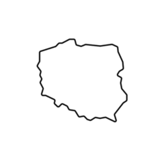Thin Line Poland Map Sticker