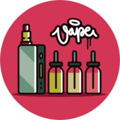 Thin Line Vape Sticker