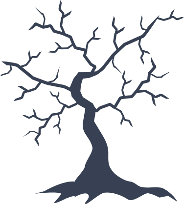 Thin Oak Tree Without Leaves Sticker