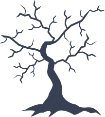 Thin Oak Tree Without Leaves Sticker