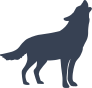Thin Wolf Coyote Howling Sticker