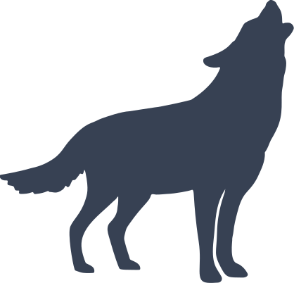 Thin Wolf Coyote Howling Sticker