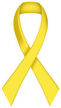Thin Yellow Ribbon Die-Cut Sticker