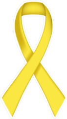 Thin Yellow Ribbon Die-Cut Sticker