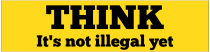 Think Customizable Bumper Sticker