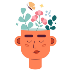 Think Happy Thoughts Floral Sticker
