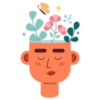 Think Happy Thoughts Floral Sticker