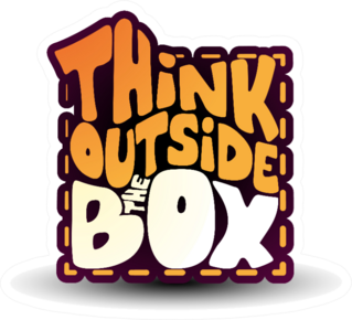 Think Outside the Box Fun Sticker