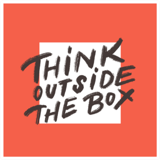 Think Outside The Box Inspirational Sticker