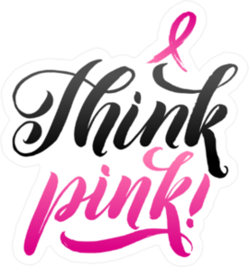 Think Pink Breast Cancer Awareness Sticker