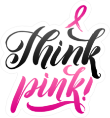Think Pink Breast Cancer Awareness Sticker